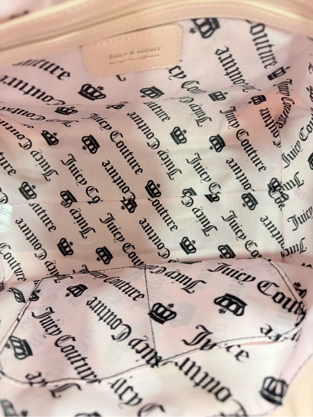 Juicy Couture Mint and Pink Tote with Ice Cream Charm